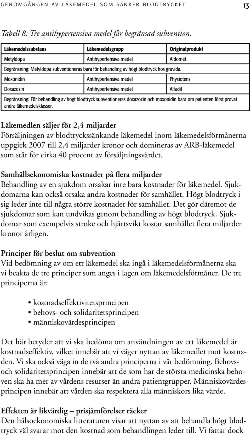 Moxonidin Antihypertensiva medel Physiotens Doxazozin Antihypertensiva medel Alfadil Begränsning: För behandling av högt blodtryck subventioneras doxazozin och moxonidin bara om patienten först