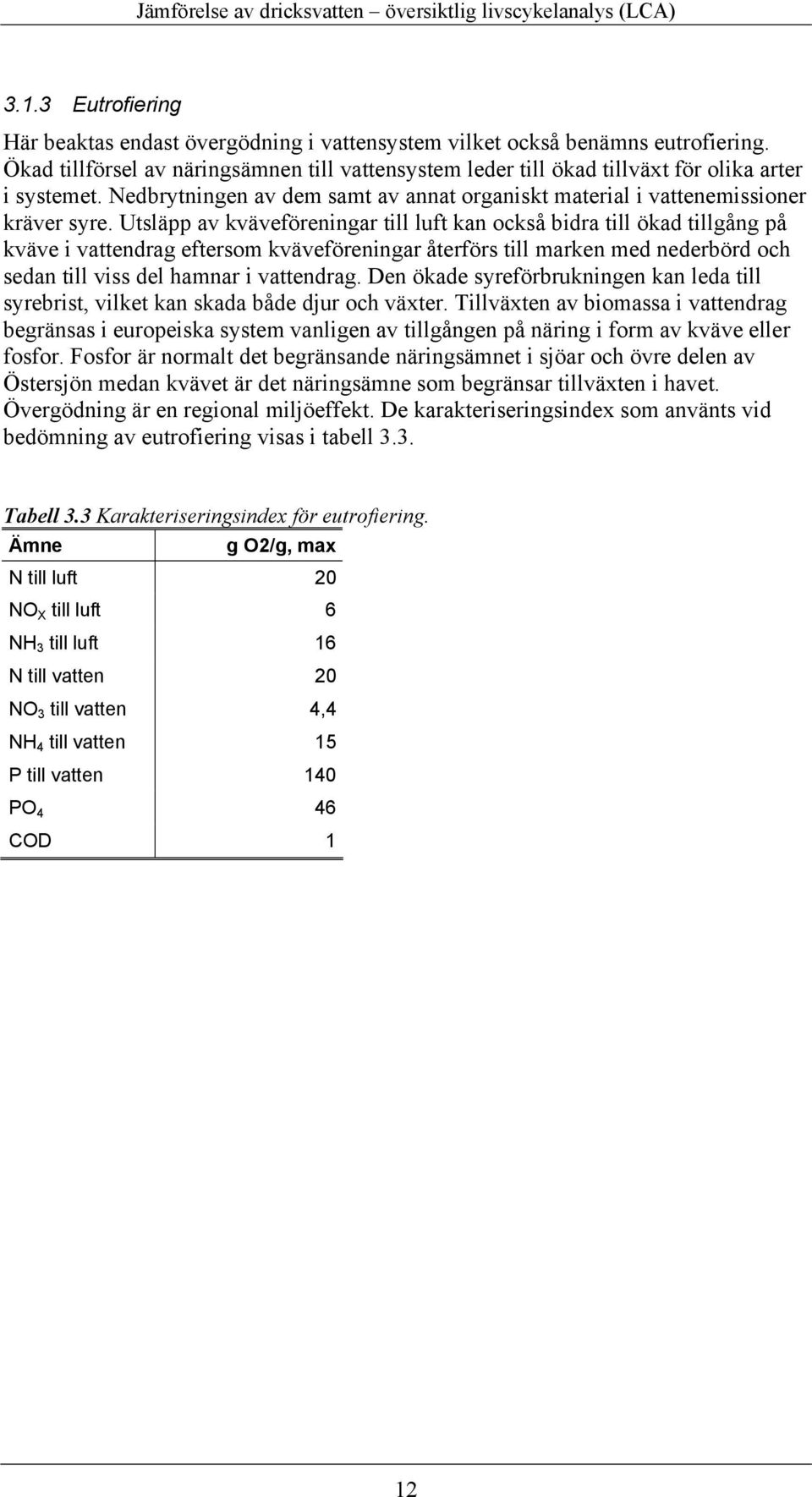 Utsläpp av kväveföreningar till luft kan också bidra till ökad tillgång på kväve i vattendrag eftersom kväveföreningar återförs till marken med nederbörd och sedan till viss del hamnar i vattendrag.