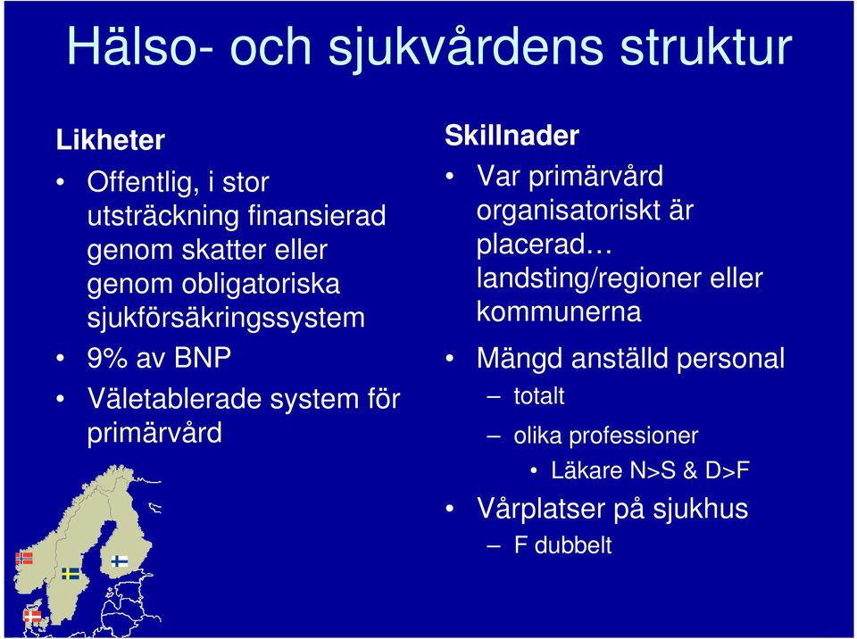 primärvård Skillnader Var primärvård organisatoriskt är placerad landsting/regioner eller