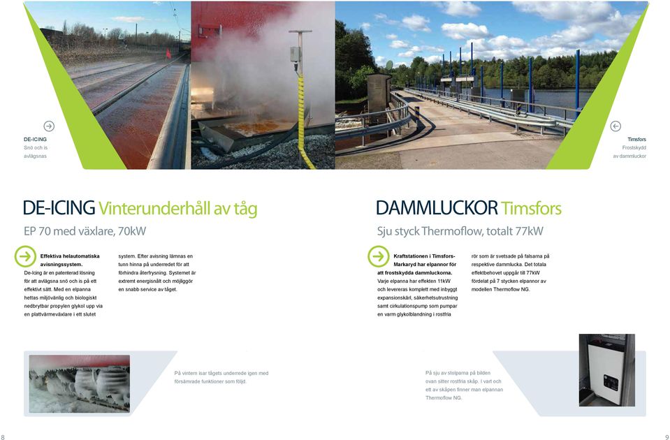 Det totala De-Icing är en patenterad lösning förhindra återfrysning. Systemet är att frostskydda dammluckorna.
