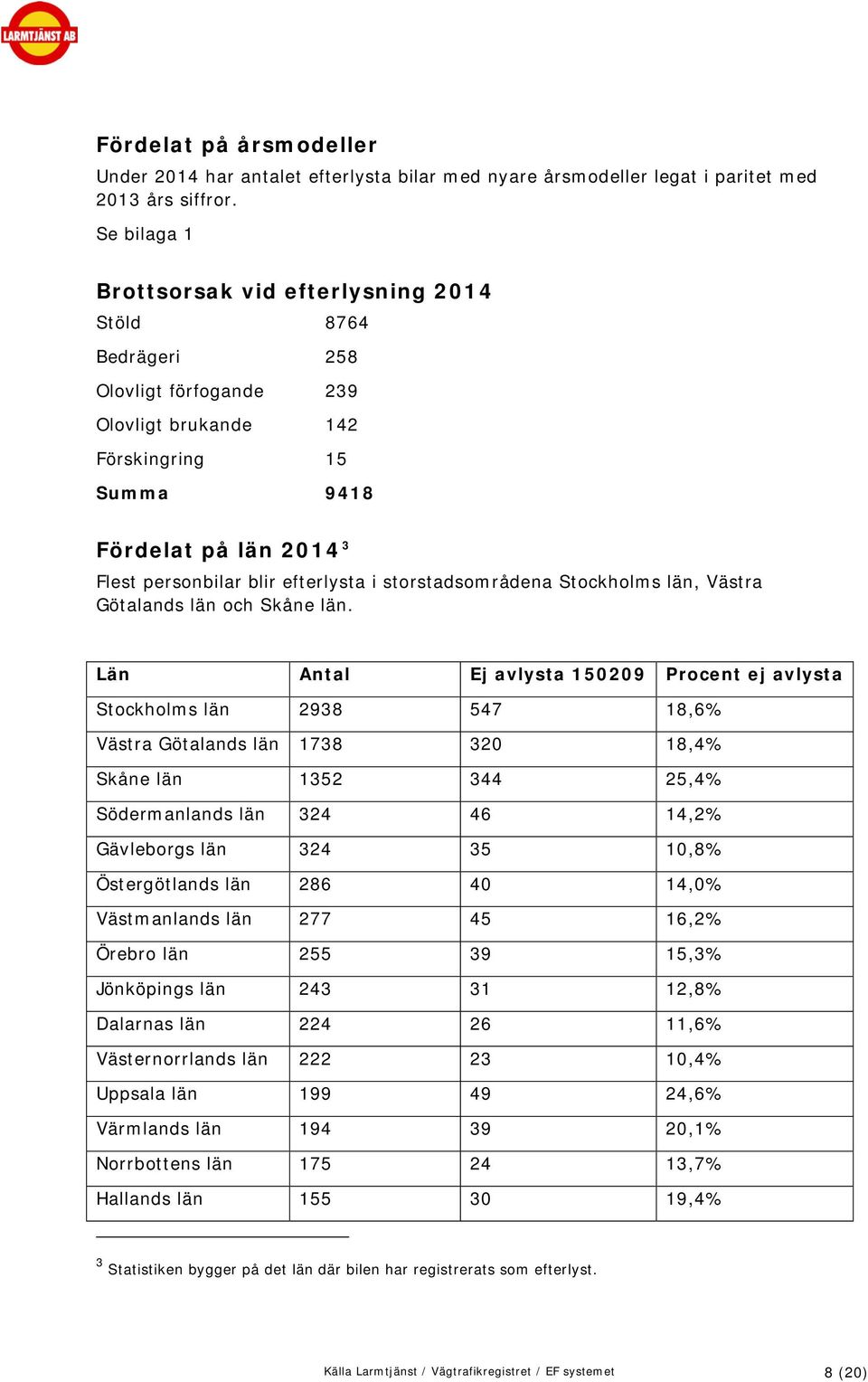 efterlysta i storstadsområdena Stockholms län, Västra Götalands län och Skåne län.