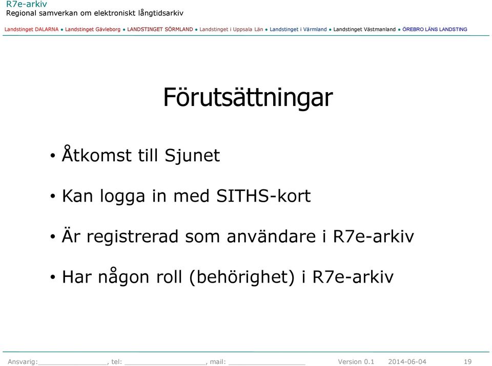 R7e-arkiv Har någon roll (behörighet) i