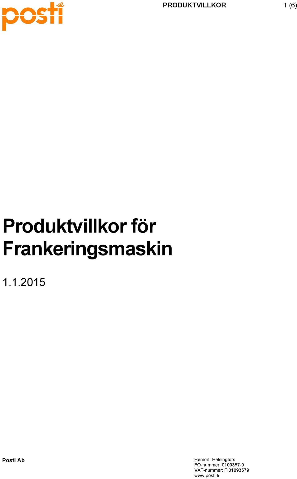 Produktvillkor