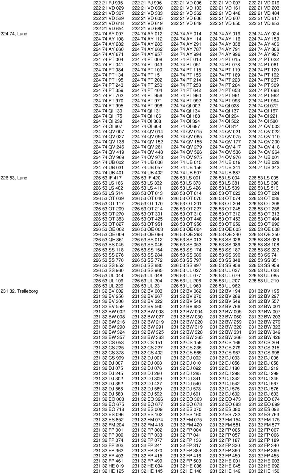 AY 007 224 74 AY 012 224 74 AY 014 224 74 AY 019 224 74 AY 024 224 74 AY 108 224 74 AY 112 224 74 AY 114 224 74 AY 116 224 74 AY 159 224 74 AY 282 224 74 AY 283 224 74 AY 291 224 74 AY 338 224 74 AY