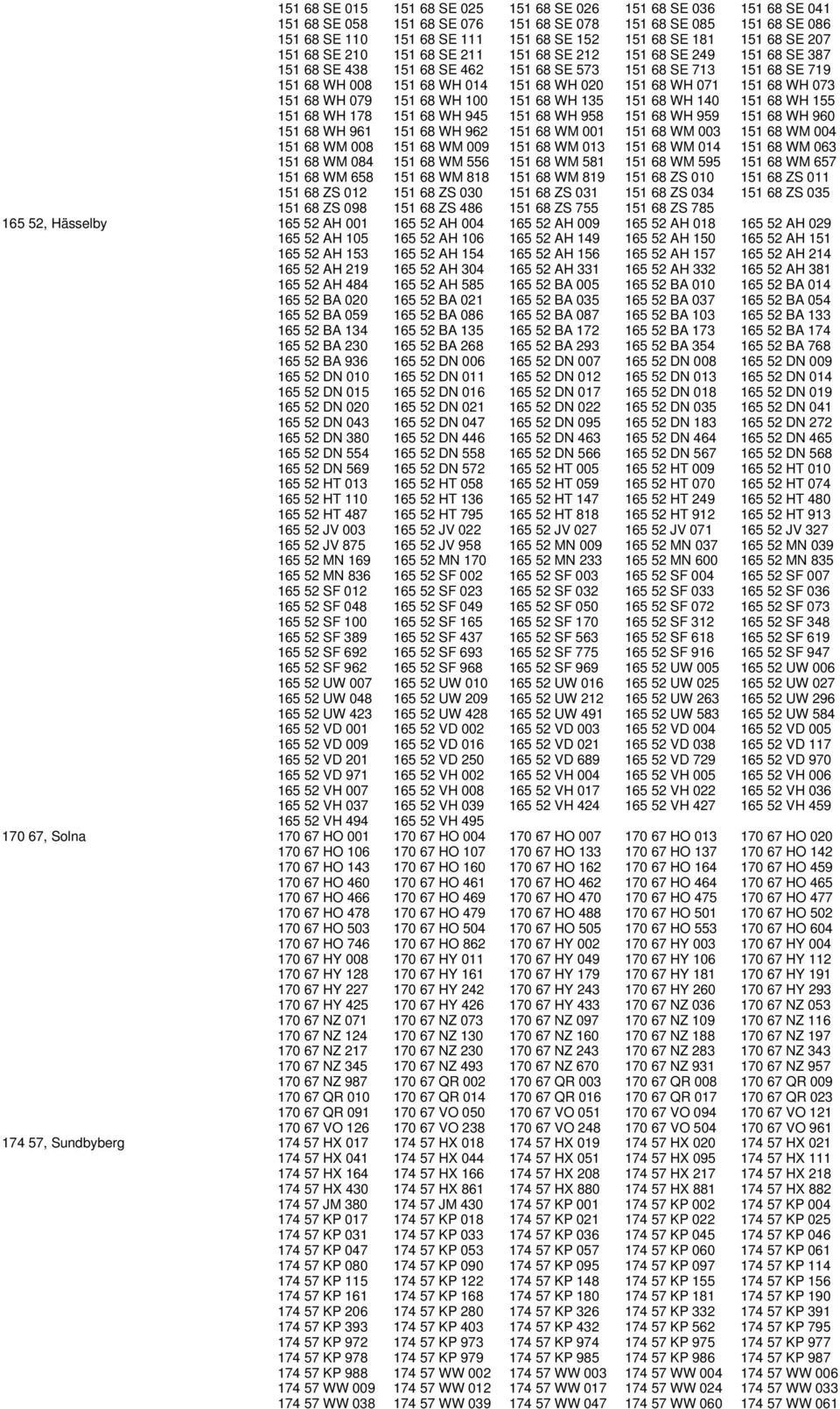 WH 071 151 68 WH 073 151 68 WH 079 151 68 WH 100 151 68 WH 135 151 68 WH 140 151 68 WH 155 151 68 WH 178 151 68 WH 945 151 68 WH 958 151 68 WH 959 151 68 WH 960 151 68 WH 961 151 68 WH 962 151 68 WM