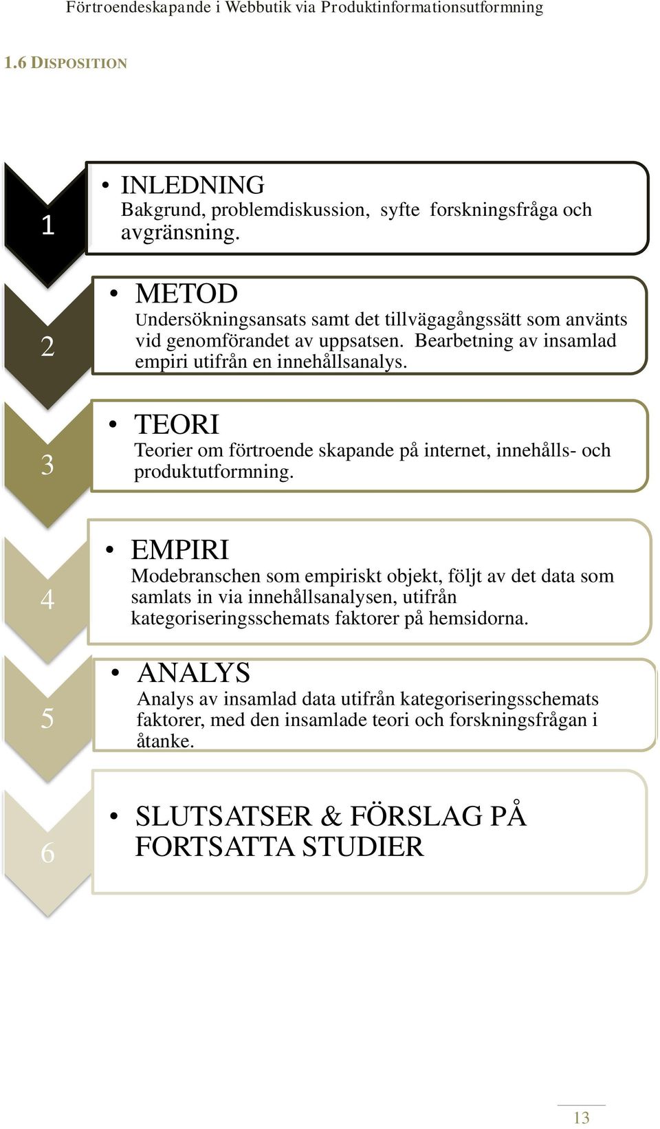 TEORI Teorier om förtroende skapande på internet, innehålls- och produktutformning.