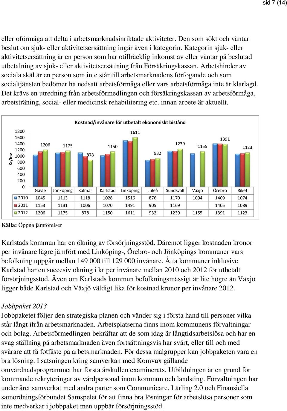 Arbetshinder av sociala skäl är en person som inte står till arbetsmarknadens förfogande och som socialtjänsten bedömer ha nedsatt arbetsförmåga eller vars arbetsförmåga inte är klarlagd.