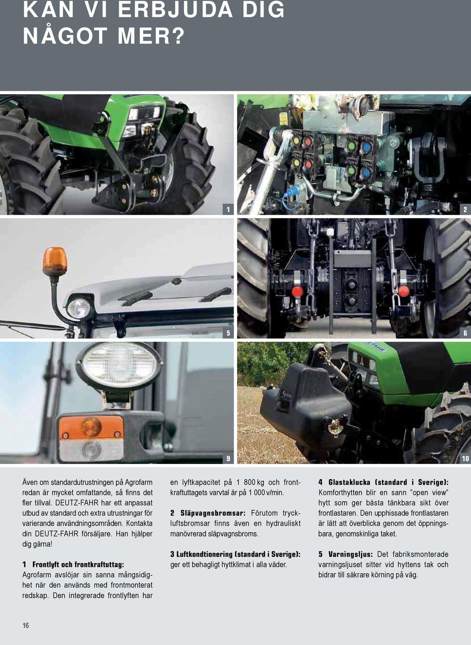 1 Frontlyft och frontkraftuttag: Agrofarm avslöjar sin sanna mångsidighet när den används med frontmonterat redskap.