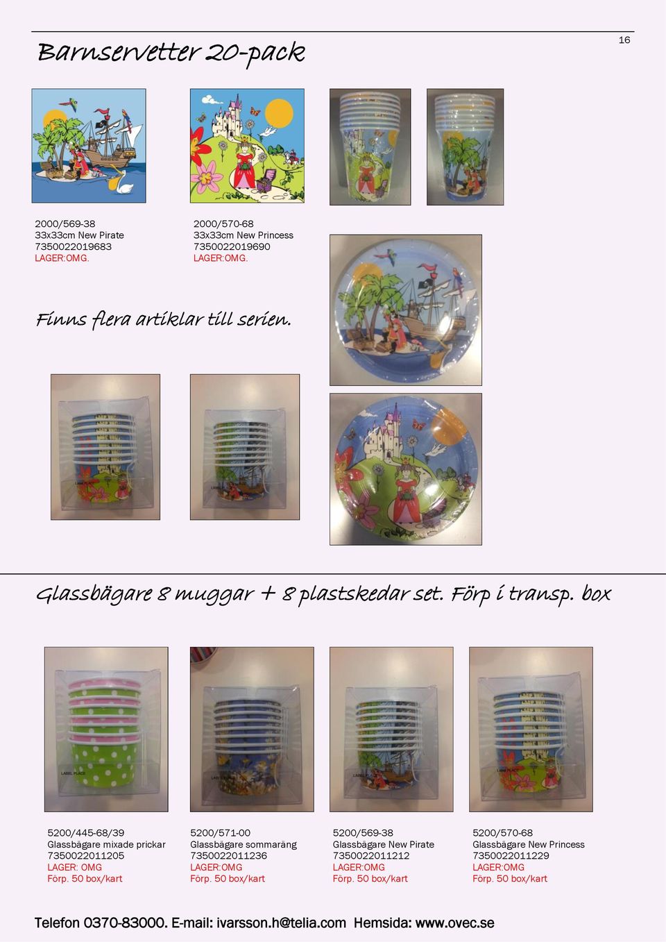 box 5200/445-68/39 Glassbägare mixade prickar 7350022011205 Förp.