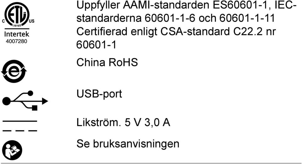 Certifierad enligt CSA-standard C22.