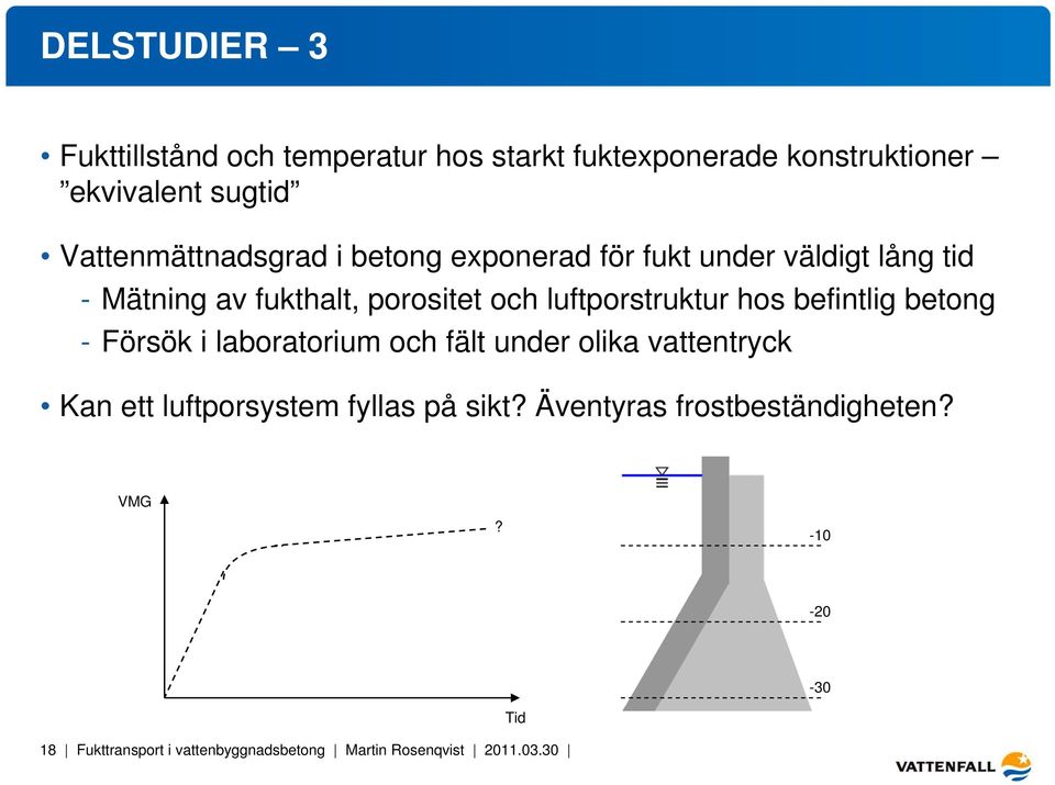 luftporstruktur hos befintlig betong - Försök i laboratorium och fält under olika vattentryck Kan ett