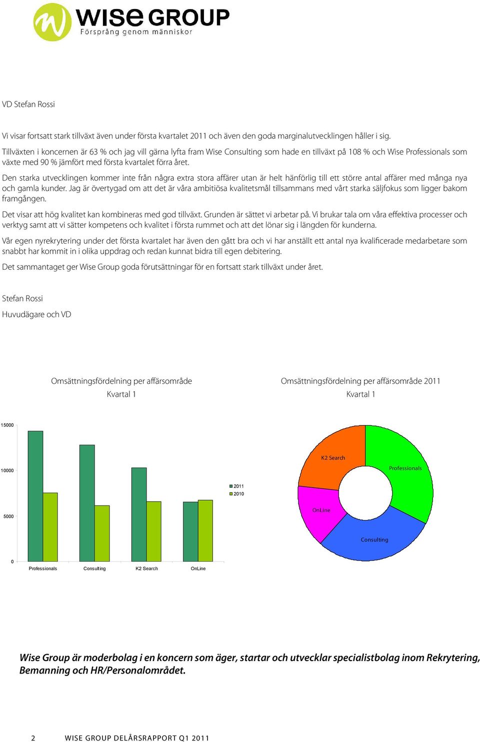 Den starka utvecklingen kommer inte från några extra stora affärer utan är helt hänförlig till ett större antal affärer med många nya och gamla kunder.