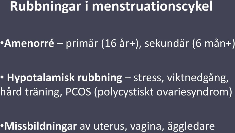 stress, viktnedgång, hård träning, PCOS