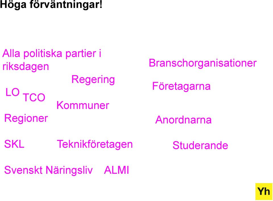 TCO Kommuner Regioner Branschorganisationer