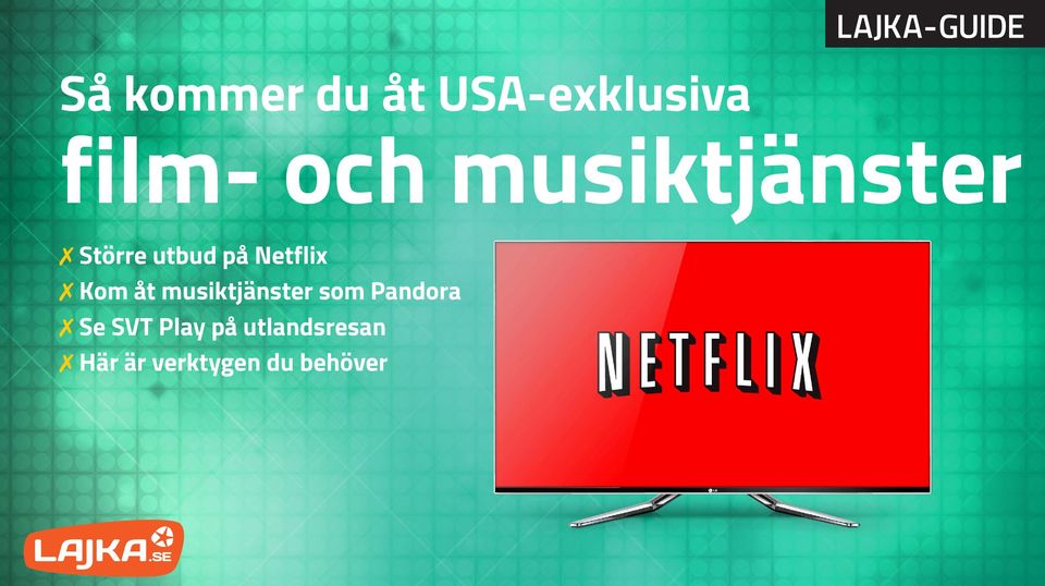 Kom åt musiktjänster som Pandora 7 Se SVT