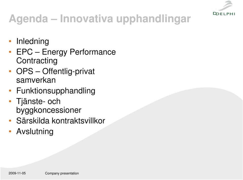 Funktionsupphandling Tjänste- och byggkoncessioner