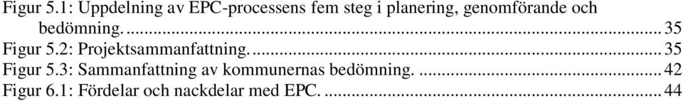 genomförande och bedömning.... 35 2: Projektsammanfattning.