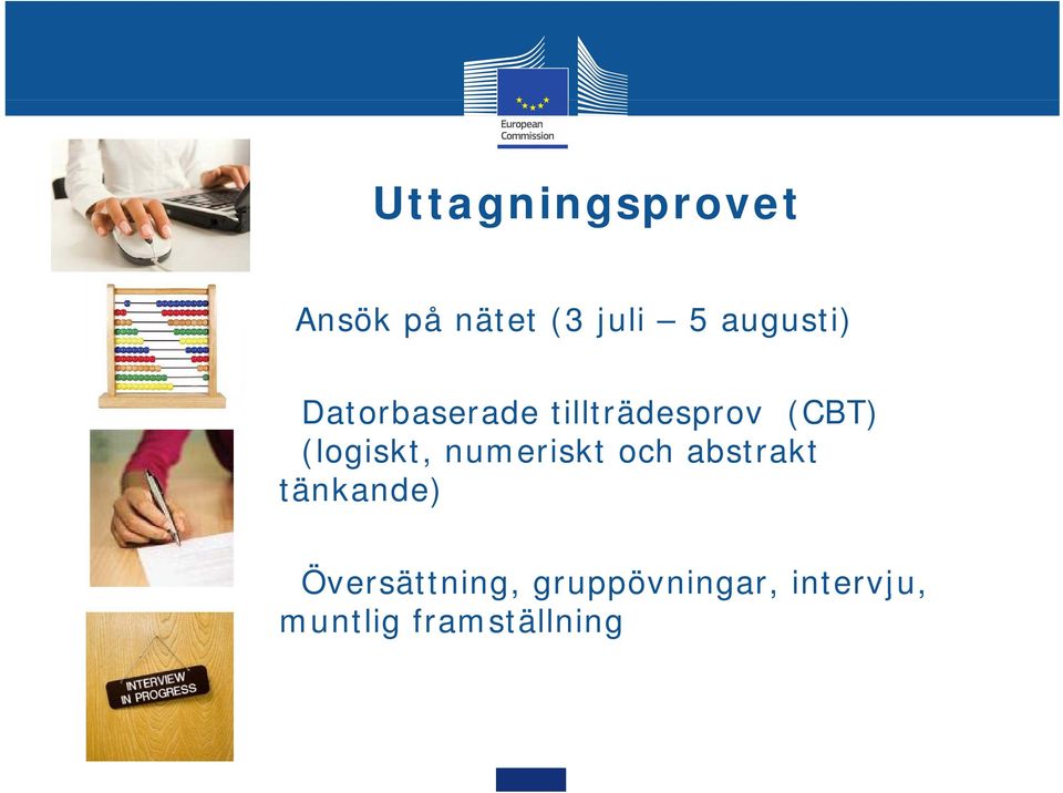och abstrakt tänkande) Översättning, gruppövningar,