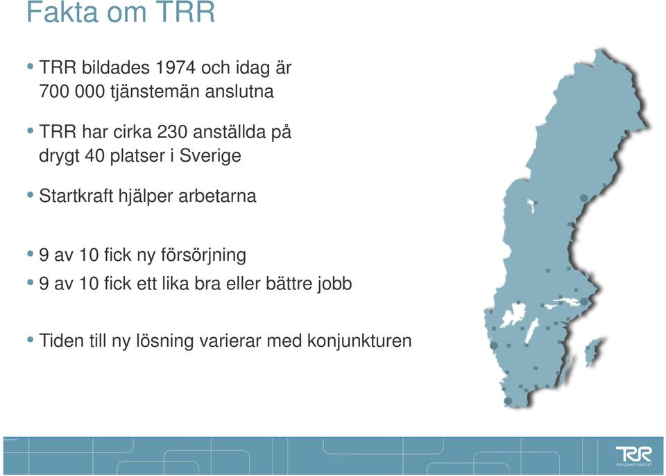 Startkraft hjälper arbetarna 9 av 10 fick ny försörjning 9 av 10 fick