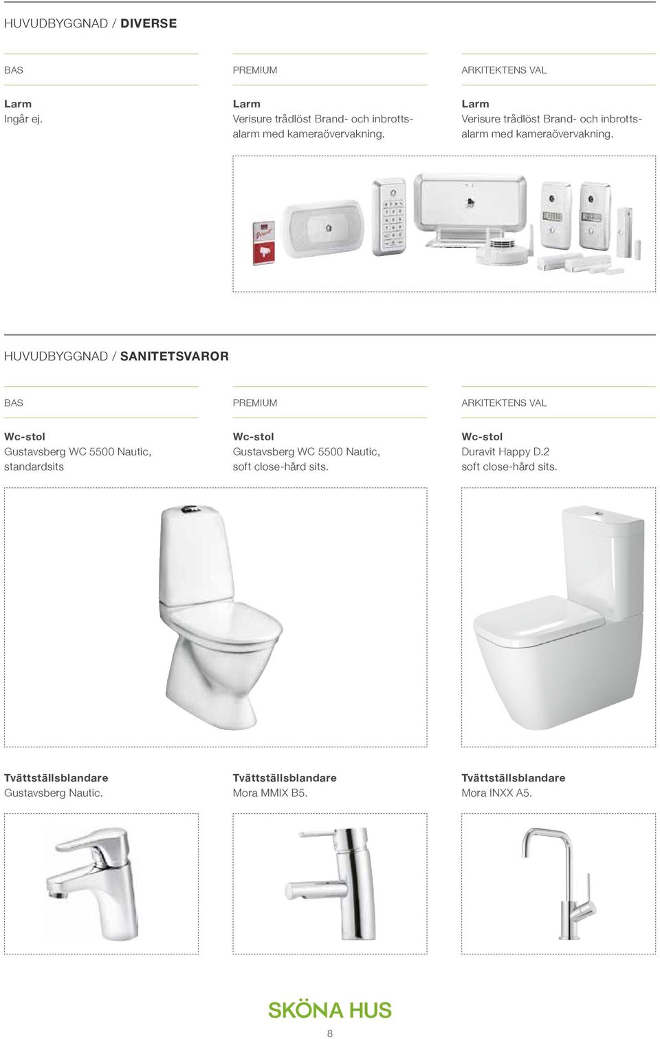 Huvudbyggnad / sanitetsvaror Wc-stol Gustavsberg WC 5500 Nautic, standardsits Wc-stol Gustavsberg WC 5500 Nautic, soft