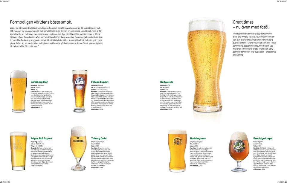 För att säkerställa kvaliteten tar vi därför hjälp av något ännu bättre: våra specialutbildade Carlsberg-experter.