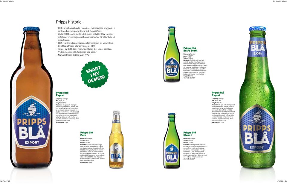 Påminner om Pripps Blå i smaken men har en högre alkoholhalt. Trots sin styrka så har ölet en riktigt uppfriskande karaktär som passar fint till svenska smakrika rätter.