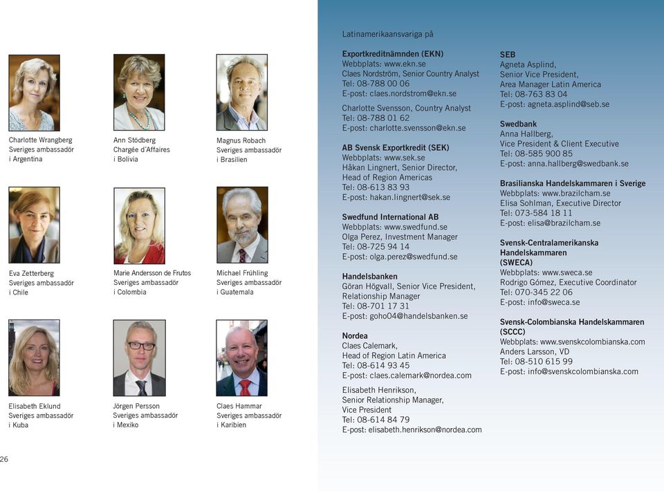se Charlotte Svensson, Country Analyst Tel: 08-788 01 62 E-post: charlotte.svensson@ekn.se AB Svensk Exportkredit (SEK) Webbplats: www.sek.