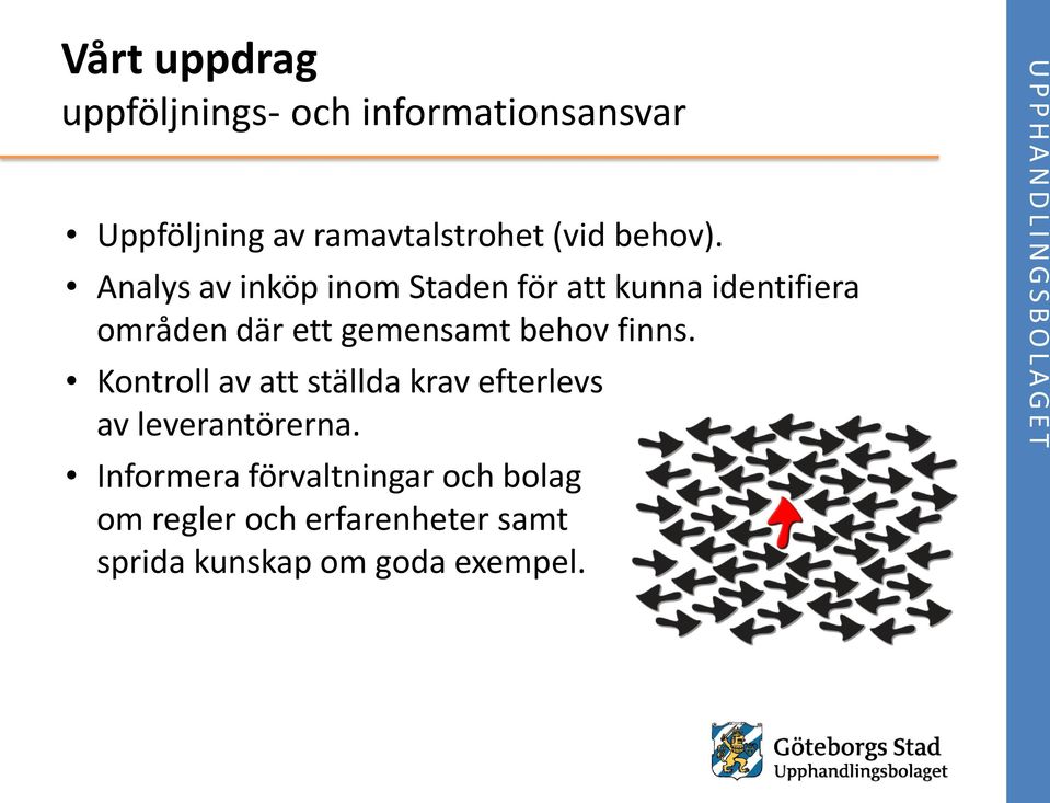 Analys av inköp inom Staden för att kunna identifiera områden där ett gemensamt behov