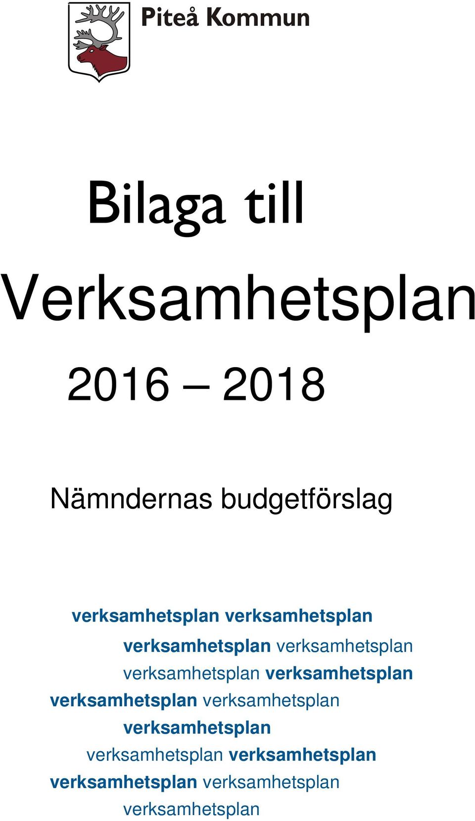 verksamhetsplan verksamhetsplan