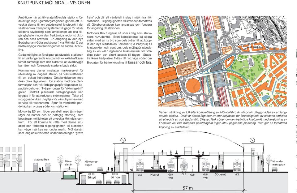 En dragning av den nya Boråsbanan (Götalandsbanan) via Mölndal C ger bästa möjliga förutsättningar för en sådan utveckling.