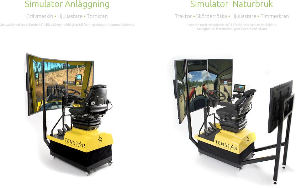 Simulator Naturbruk Traktor Skördetröska Hjullastare Timmerkran Utrustad med