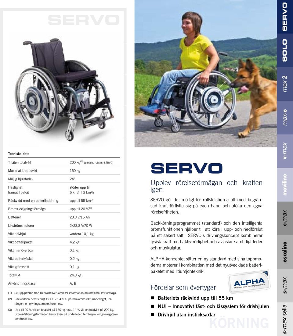 igen SERVO gör det möjligt för rullstolsburna att med begränsad kraft förflytta sig på egen hand och utöka den egna rörelsefriheten.