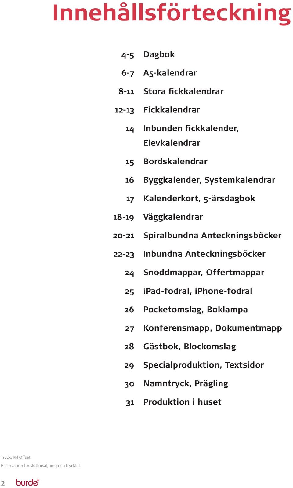 Inbundna Anteckningsböcker 24 Snoddmappar, Offertmappar 25 ipad-fodral, iphone-fodral 26 Pocketomslag, Boklampa 27 Konferensmapp, Dokumentmapp 28