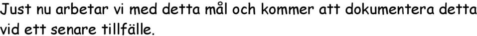 att dokumentera detta