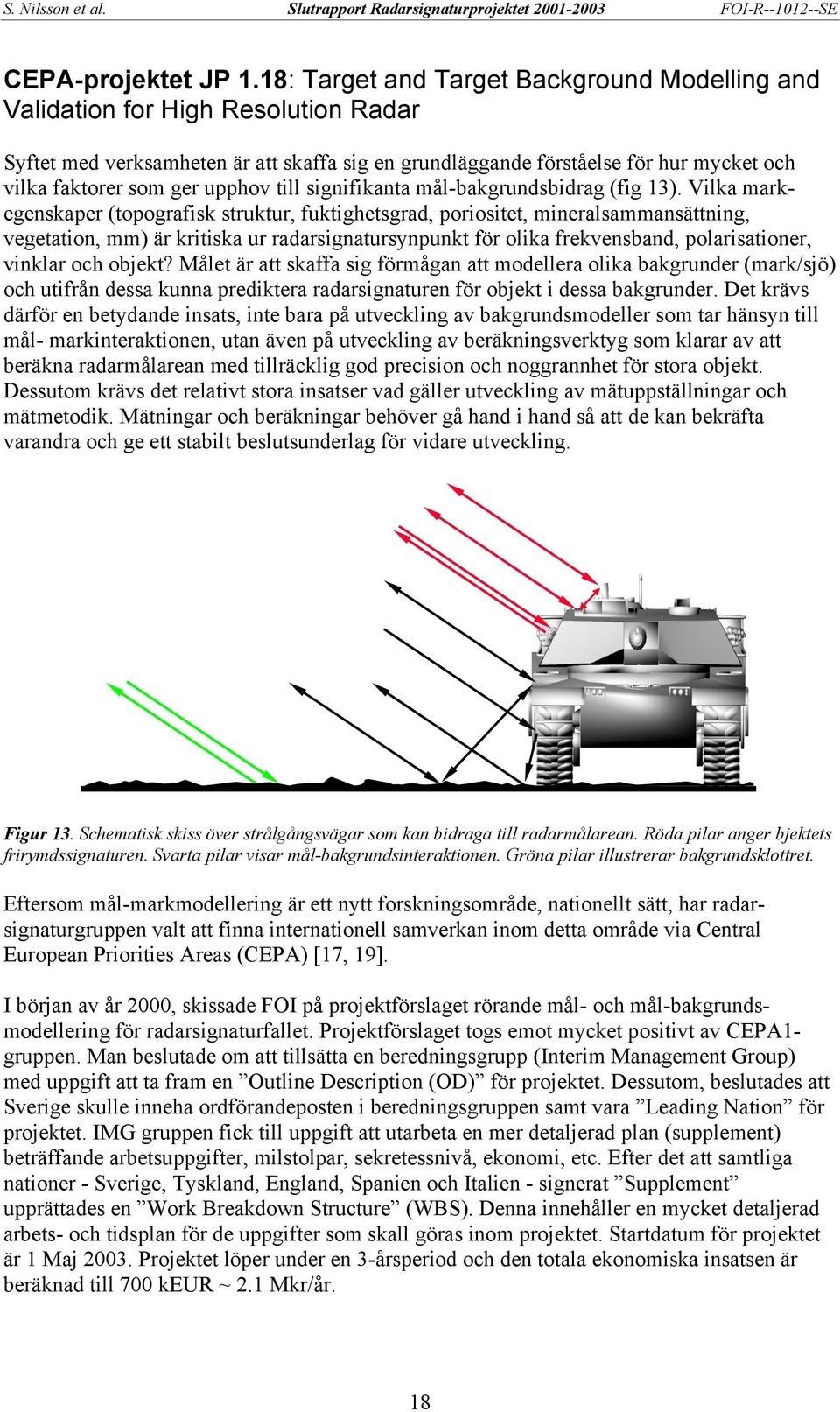 upphov till signifikanta mål-bakgrundsbidrag (fig 13).