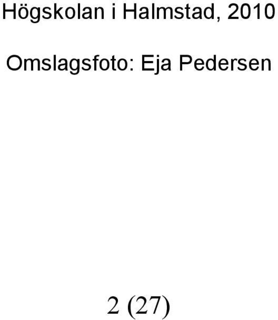 Omslagsfoto: