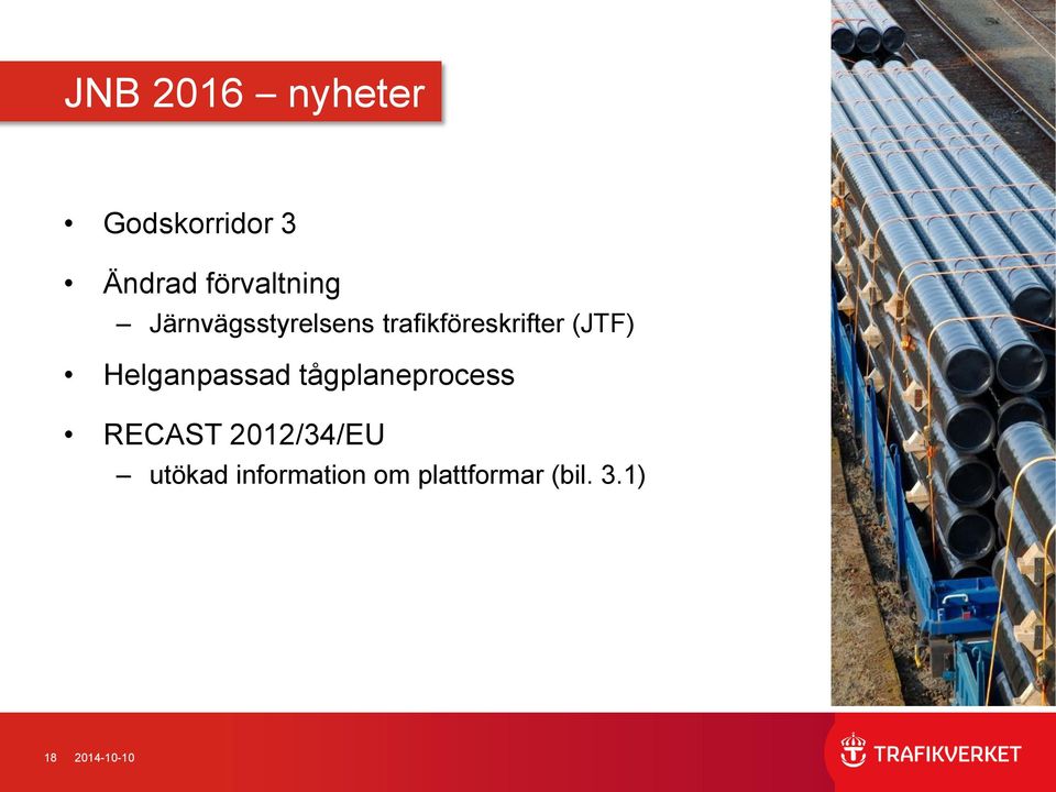 (JTF) Helganpassad tågplaneprocess RECAST