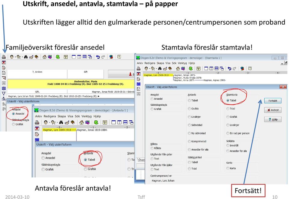 proband Familjeöversikt föreslår ansedel Stamtavla föreslår