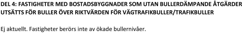 RIKTVÄRDEN FÖR VÄGTRAFIKBULLER/TRAFIKBULLER Ej