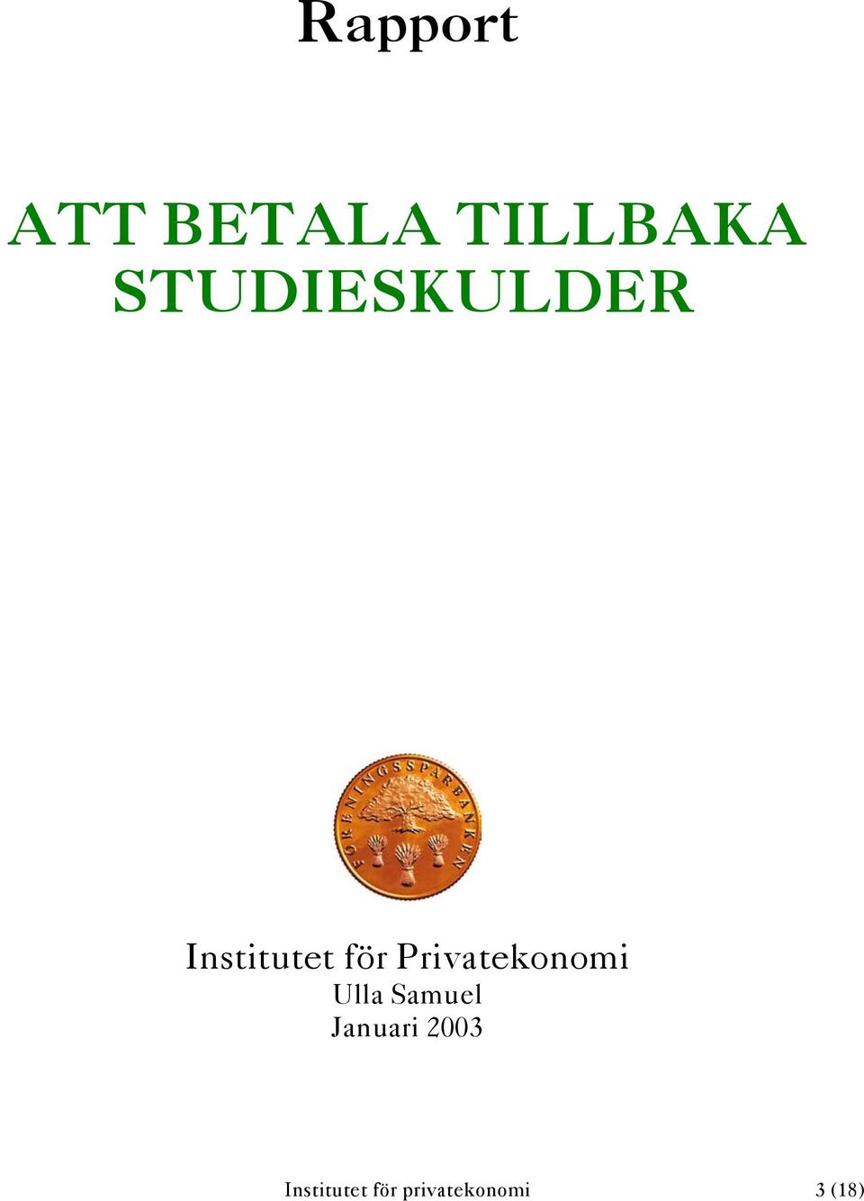 Privatekonomi Ulla Samuel