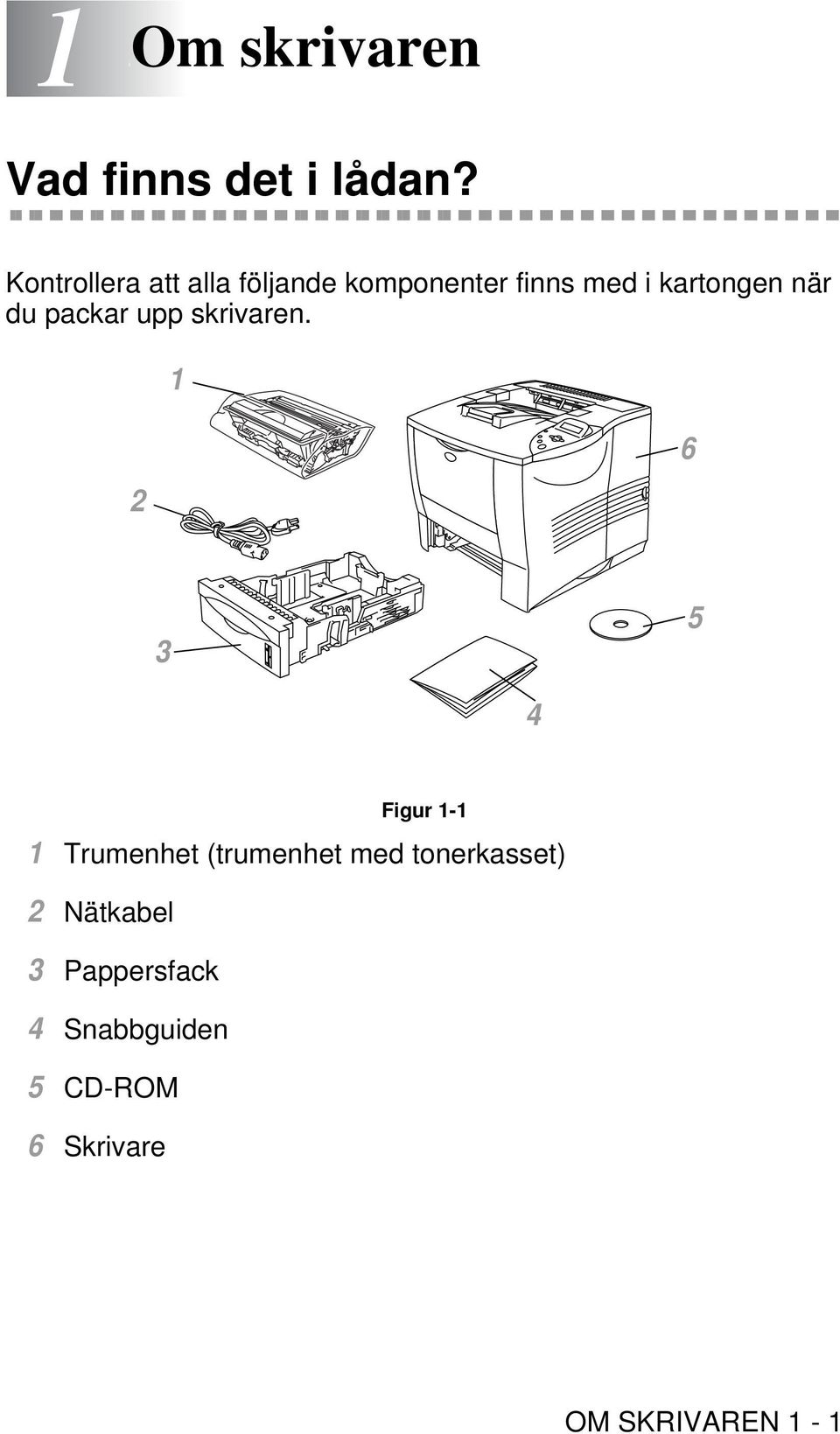 du packar upp skrivaren.