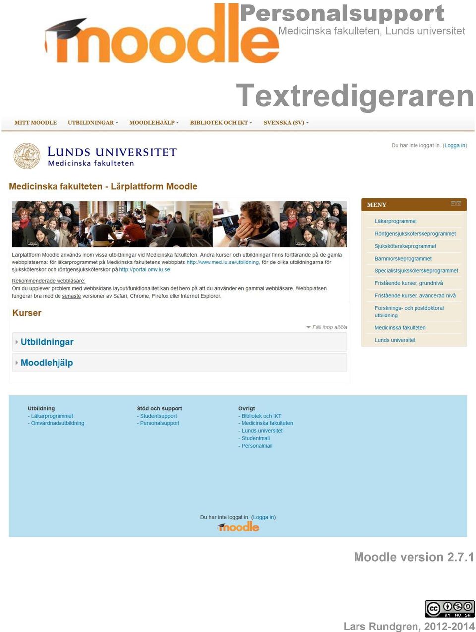 Textredigeraren Moodle