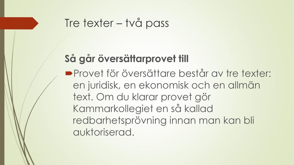 och en allmän text.