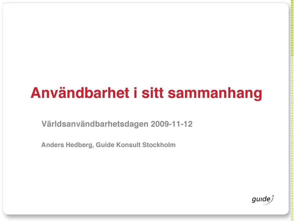 Världsanvändbarhetsdagen