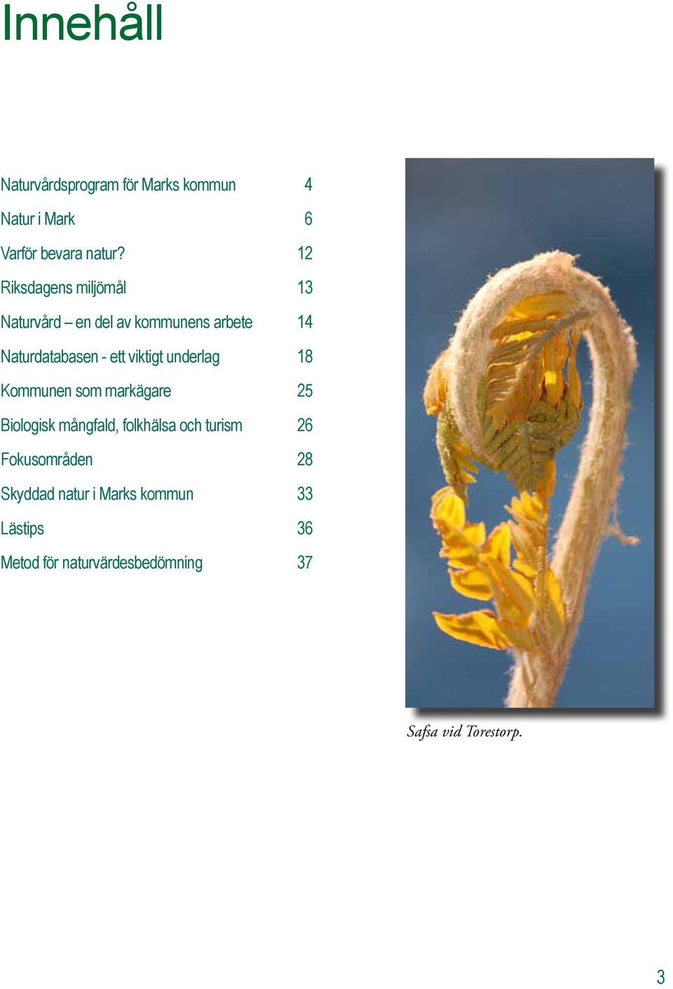 viktigt underlag 18 Kommunen som markägare 25 Biologisk mångfald, folkhälsa och turism 26