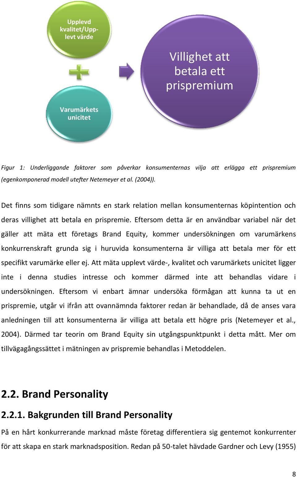 Eftersom detta är en användbar variabel när det gäller att mäta ett företags Brand Equity, kommer undersökningen om varumärkens konkurrenskraft grunda sig i huruvida konsumenterna är villiga att
