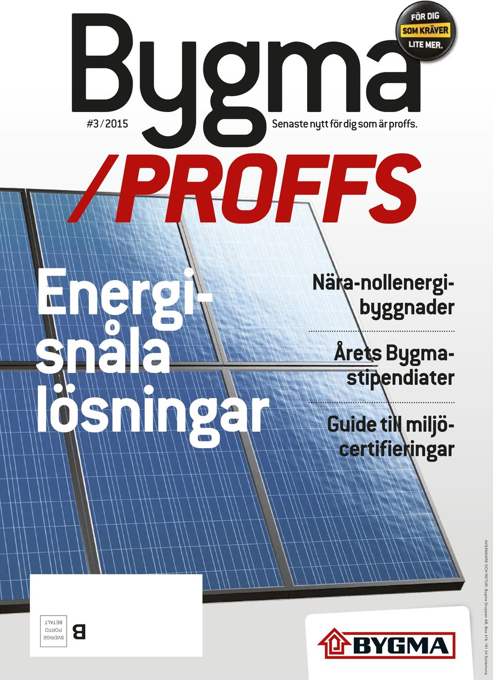 Nära-nollenergibyggnader Årets Bygmastipendiater Guide till