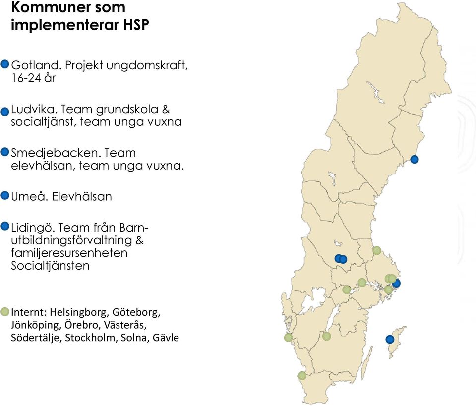 Team elevhälsan, team unga vuxna. Umeå. Elevhälsan Lidingö.