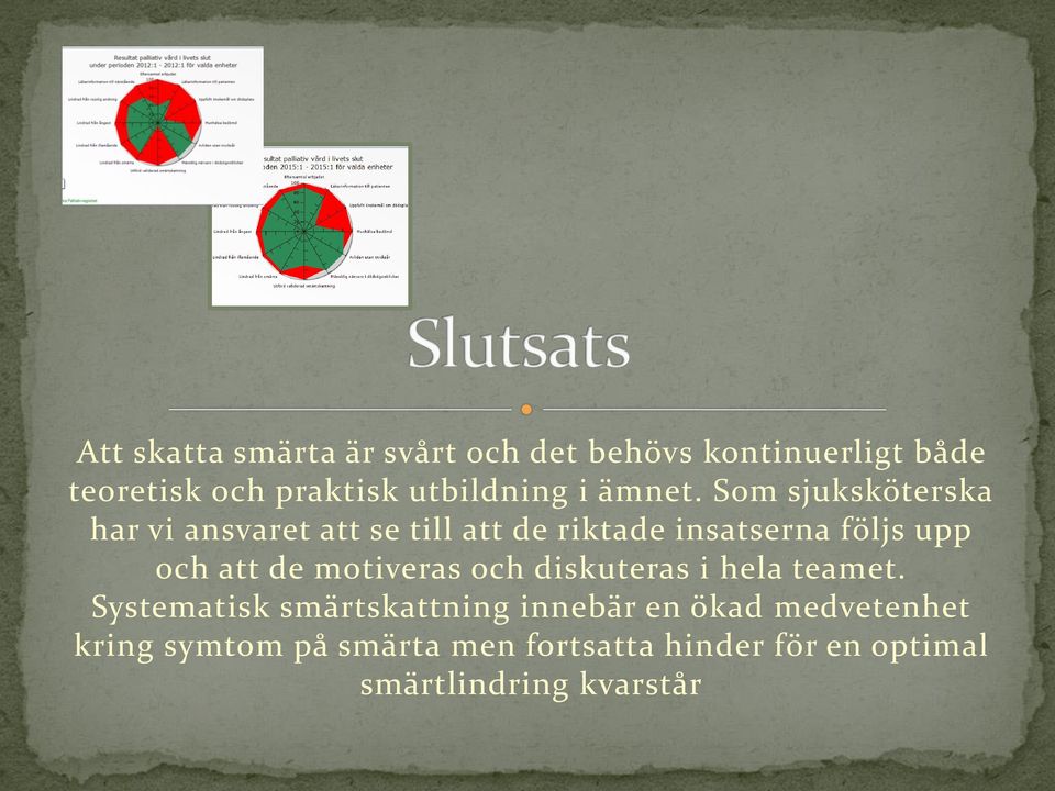Som sjuksköterska har vi ansvaret att se till att de riktade insatserna följs upp och att de