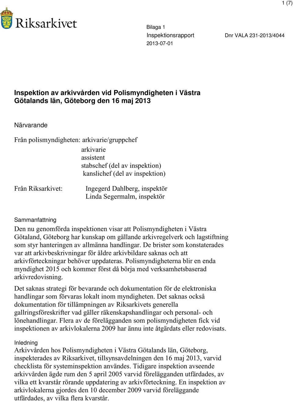 Polismyndigheten i Västra Götaland Box Göteborg - PDF Gratis nedladdning